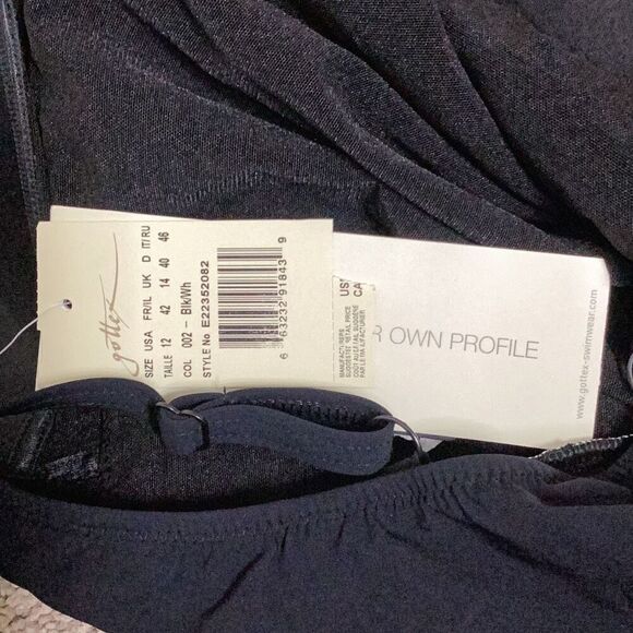 New. Profile by Gottex black swimsuit. Size 12. Retails $149 - Picture 8 of 8